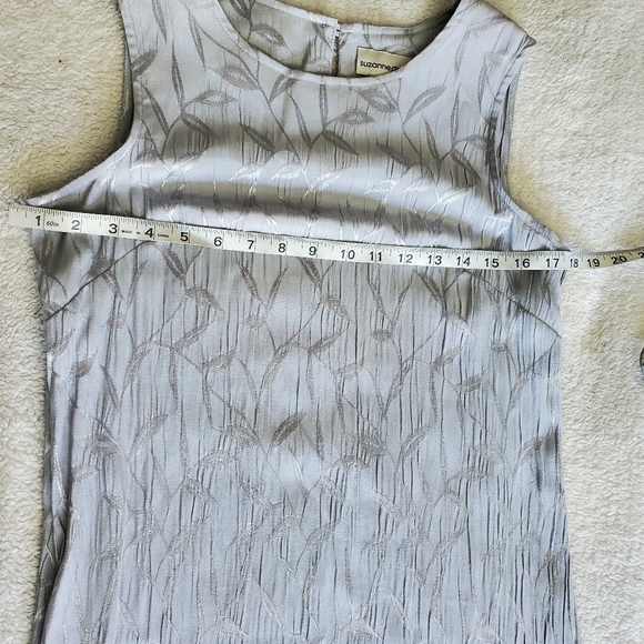 Suzanne Grae Sz 12 (Australian) Gray  Long Dress Slits On Bottom Side - Picture 5 of 7